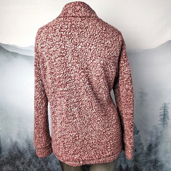 Weatherproof Vintage 1/4 Zip Maroon Teddy Pullover | Women's Medium - Picture 6 of 11